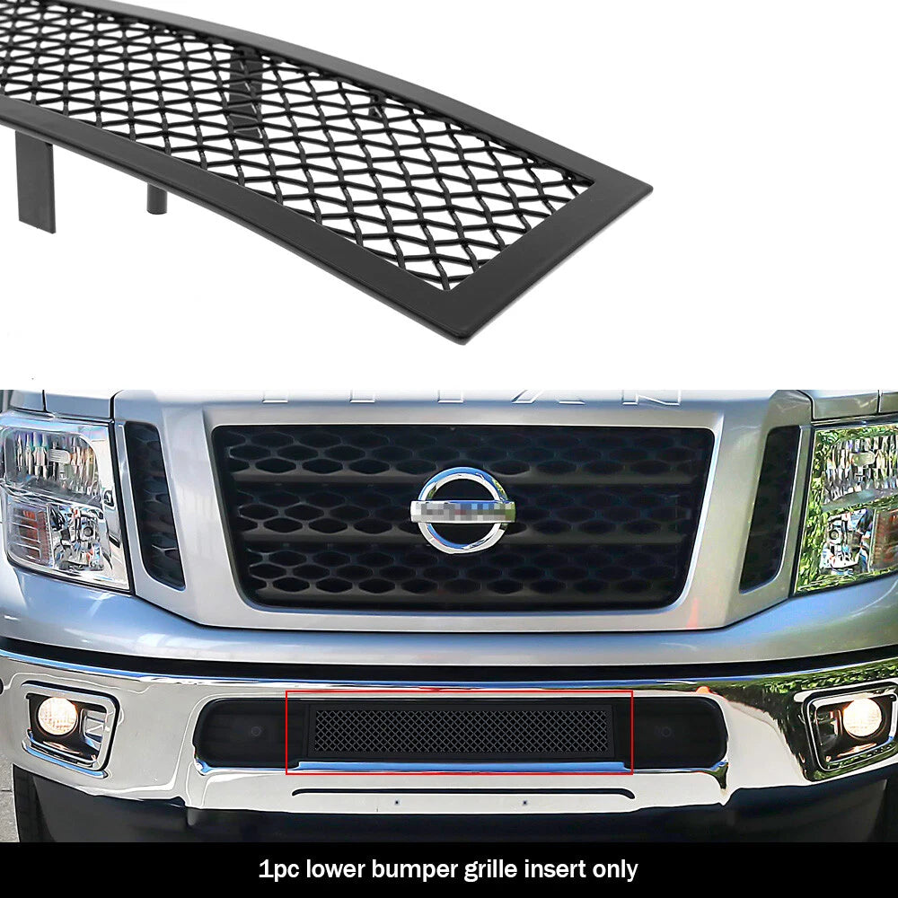 Stainless Black Mesh Grille Insert for Nissan Titan (2016-2019)