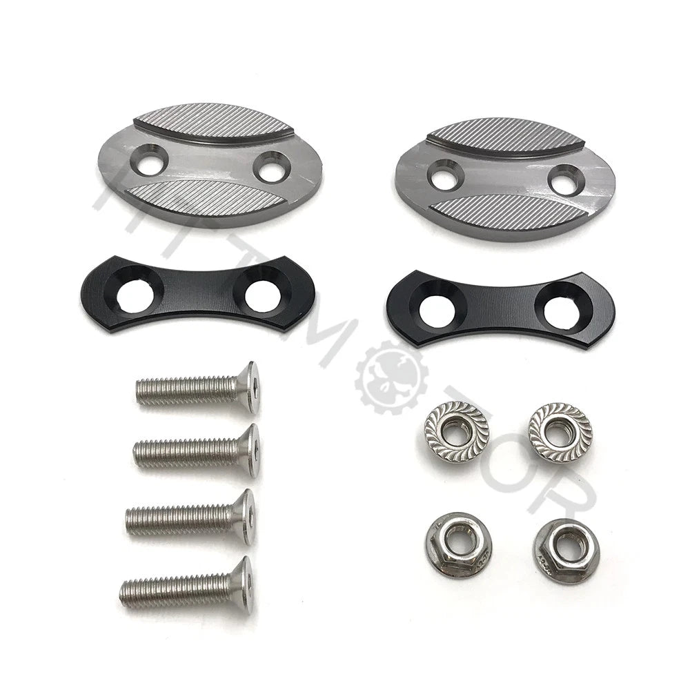 Mirror Block Off Plates for BMW S1000RR (2013–2018) Gray