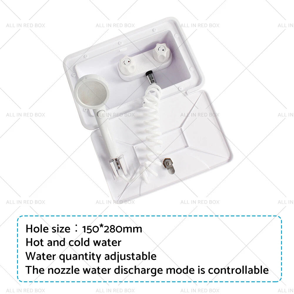 Shower Box Kit for Caravan RV Camper Trailer Boat (White)