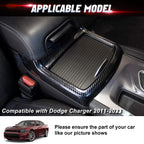 Carbon Fiber Black Central Cup Holder Frame Trim for Dodge Charger (2011-2023)