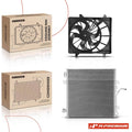 A/C Condenser & Cooling Fan Assembly Kit for Jeep Liberty (2008–2012)