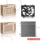A/C Condenser & Cooling Fan Assembly Kit for Jeep Liberty (2008–2012)