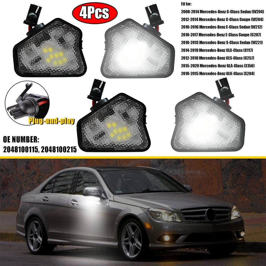 2X LED Side Mirror Puddle Light for Mercedes-Benz W204 W212 C207 X156 X204 W221