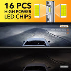 Set of 4 OXILAM H11 H8 H9 LED Headlight Fog Bulbs Kit 20000LM 6500K for