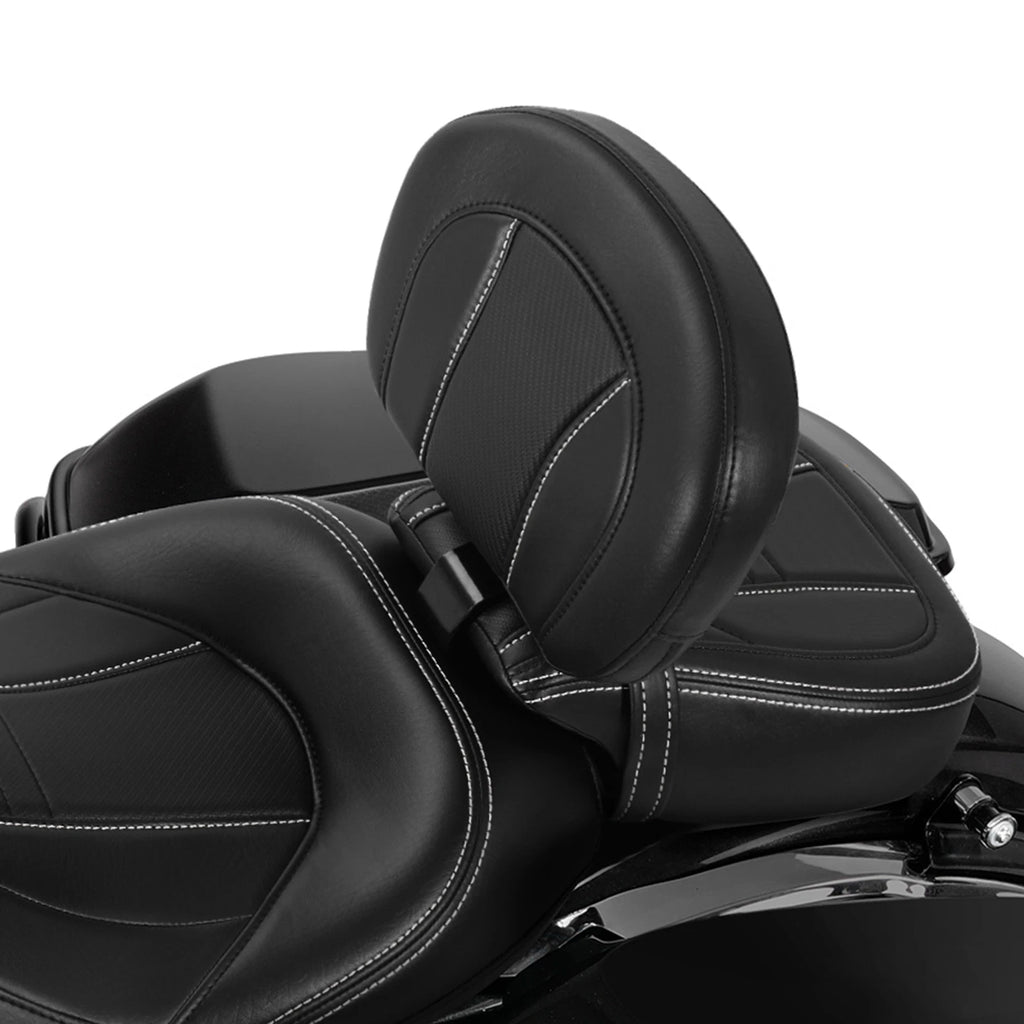 Front Rider Backrest Pad for Harley Touring CVO Road Street Glide (2009–2023)