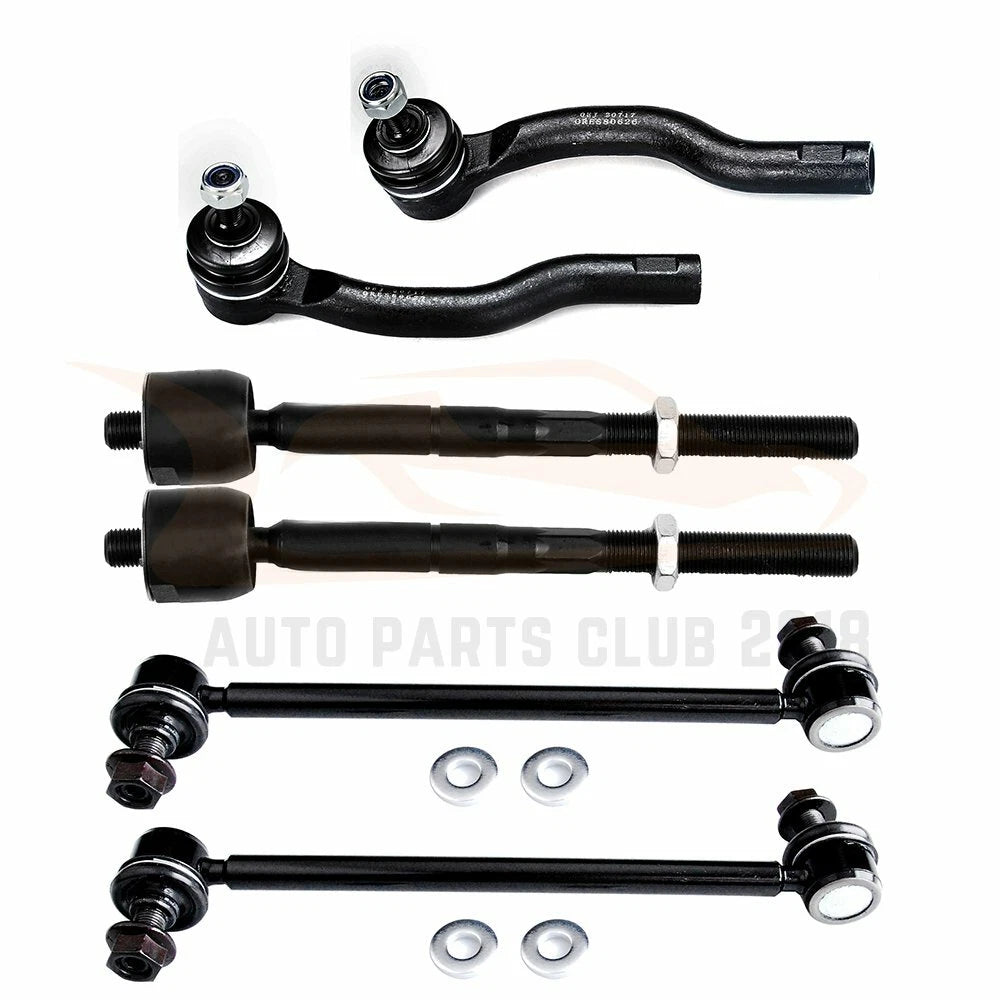 Set of 6 Front Sway Bar Inner Outer Tie Rod Ends for Toyota Sienna (2004–2010)