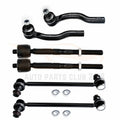 Set of 6 Front Sway Bar Inner Outer Tie Rod Ends for Toyota Sienna (2004–2010)