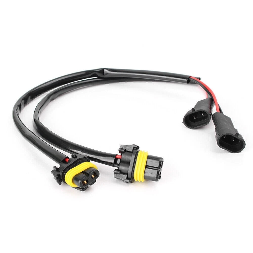 Set of 2 H11 H8 to 9006 Conversion Harness Adapter Cables for Headlight