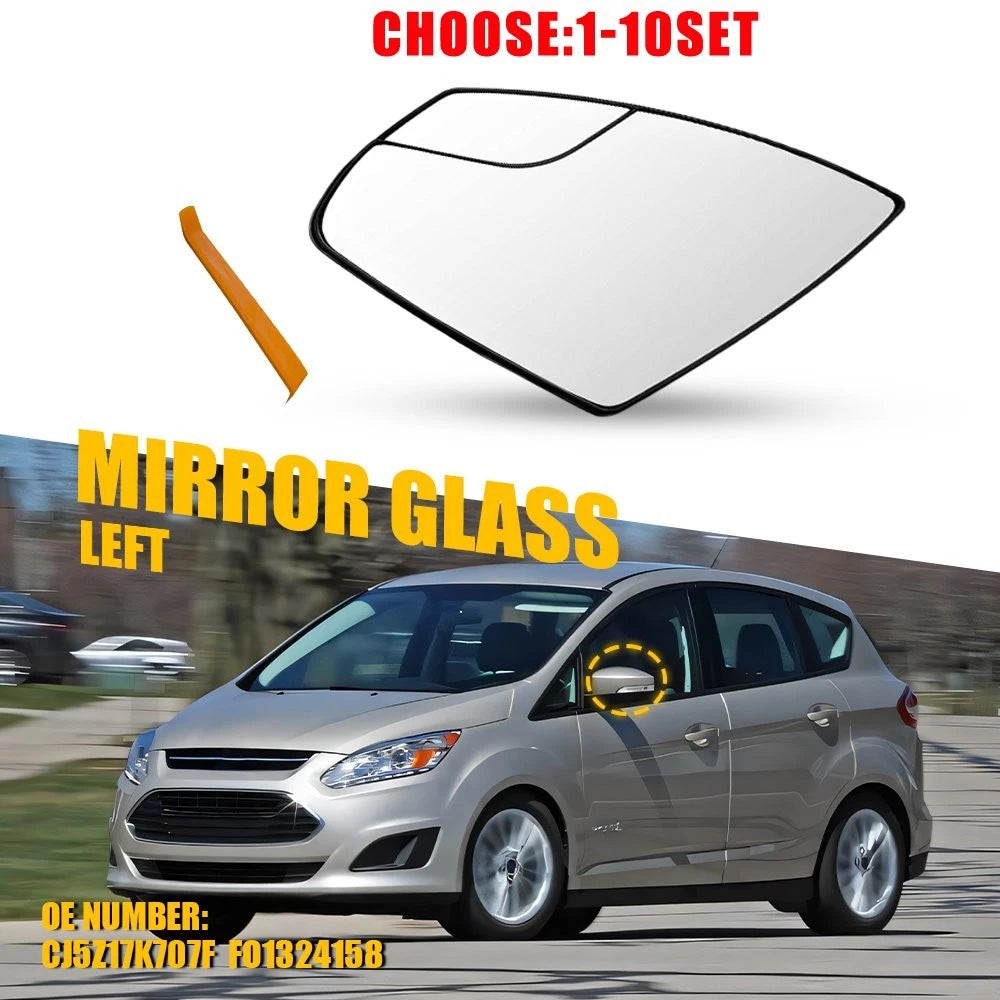 Driver Left Mirror Glass for Ford Escape (2013–2016) & C-Max (2013–2018)