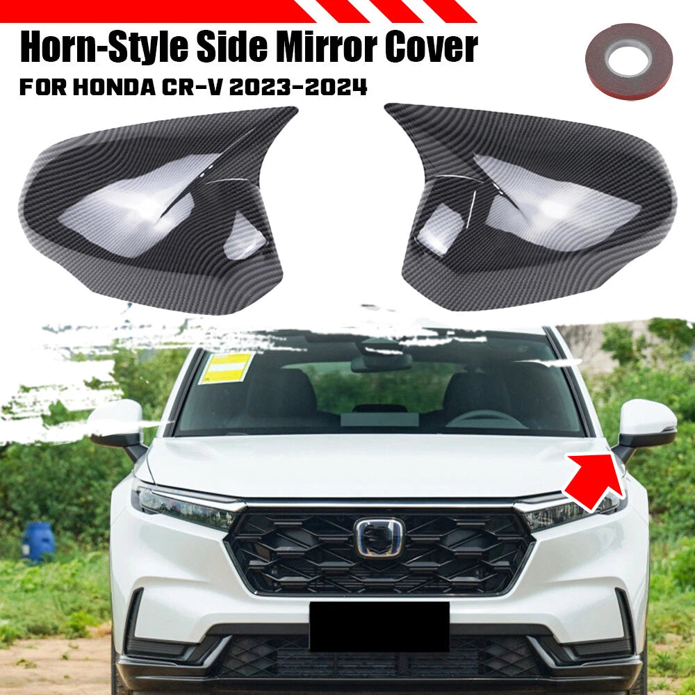 Carbon Look Side Rear View Mirror Cap Cover for Honda CR-V (2023–2024)