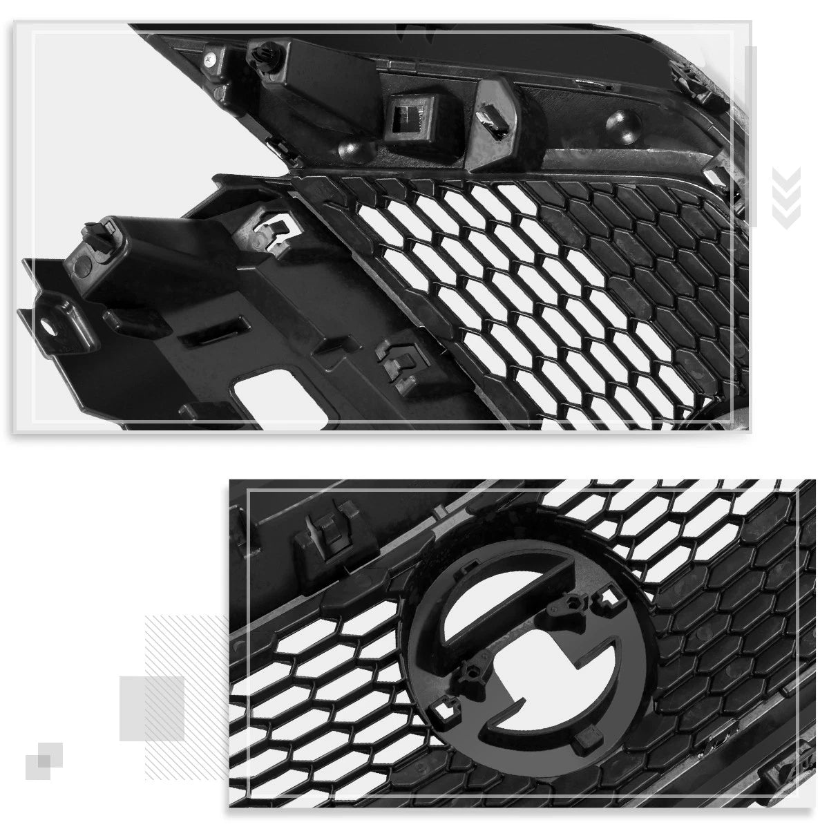 LED DRL Bar Headlights for Nissan Rogue (2014–2016) Black Housing Clear Side