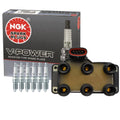 Denso COP Ignition Coil & NGK 6 V-Power Spark Plugs for Ford Mazda 3.0 (2000–2006)