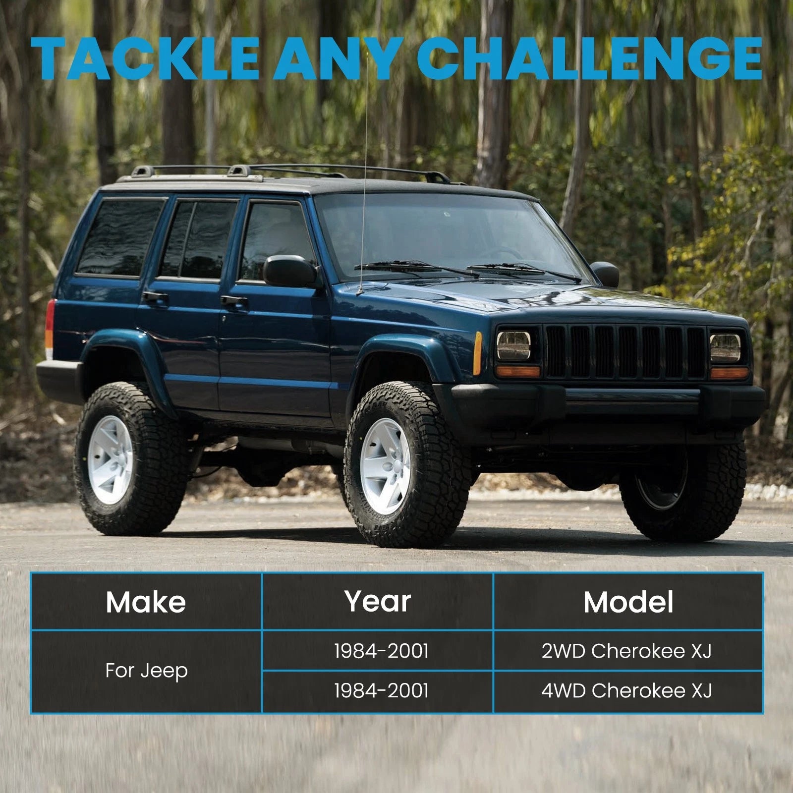 3" Lift Kit with Add-a-leaf Springs for Jeep Cherokee XJ (1984–2001)