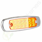 2X Amber Thin Side Marker Clearance Light LED Chrome for Freightliner (12)