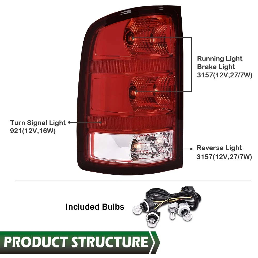 Tail Lights for GMC Sierra 1500 2500 3500HD (2007–2013)