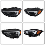 LED Headlight Assembly for Ford Edge (2019–2024) w/DRL LH Clear Lens