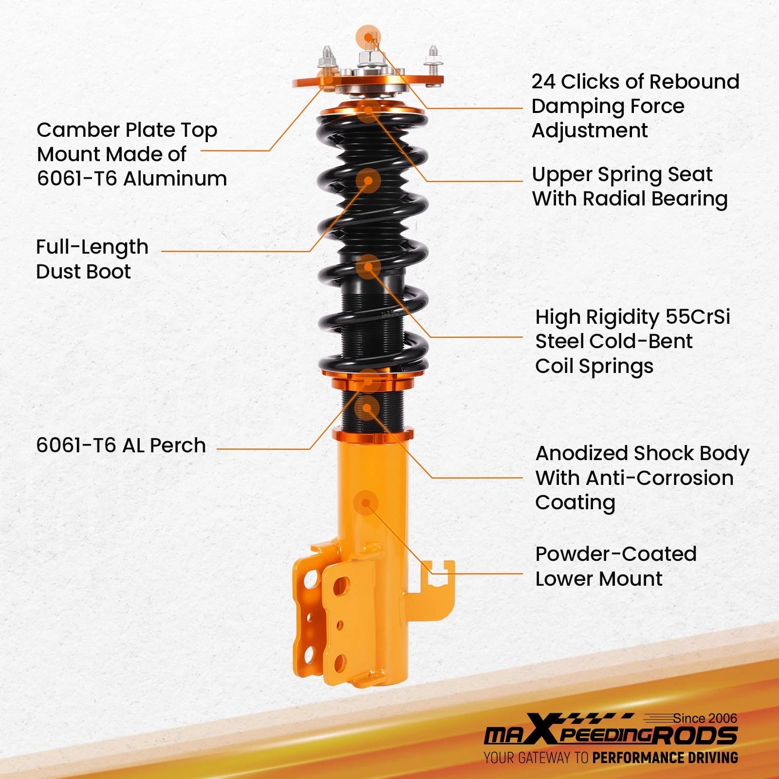 Coilovers Kit for Subaru Forester (1998-2002)