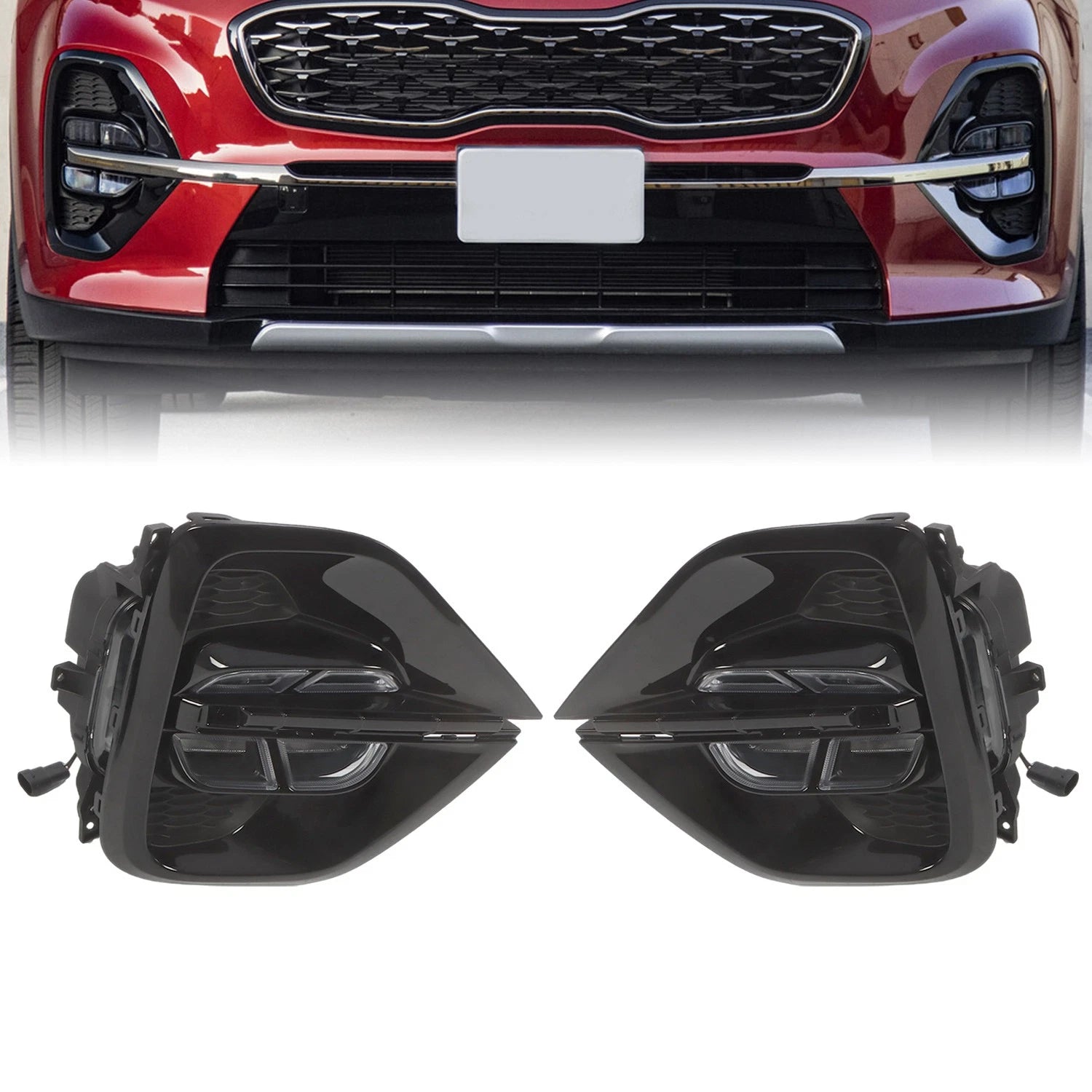 LED Fog Light Daytime Running Lamps Pair for Kia Sportage (2019–2021)