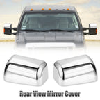 Set of 2 Chrome Mirror Covers for Ford F250 F350 F450 F550 (2008–2016)