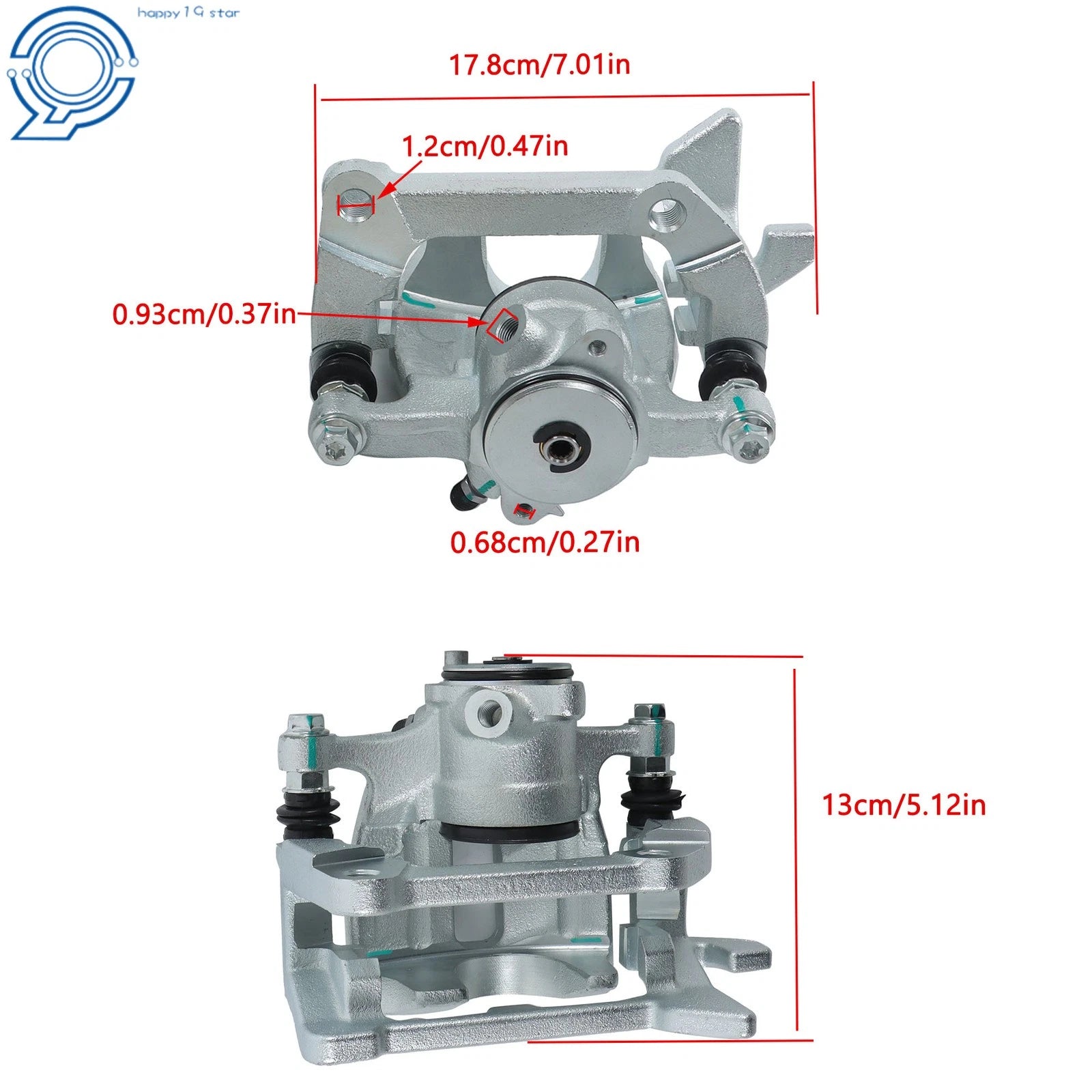 2x Disc Brake Caliper with Bracket for Audi A4 Q5 A5 Quattro (2009-2016)