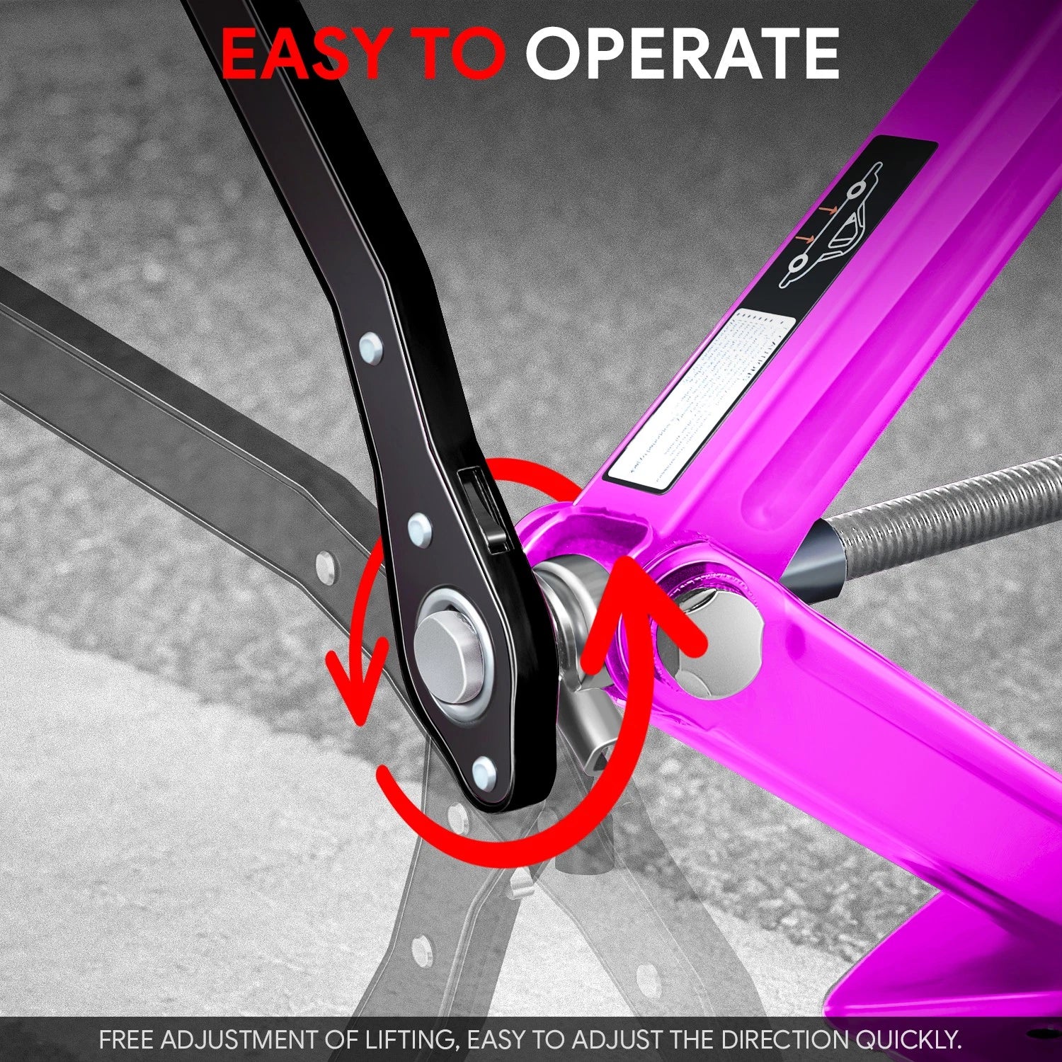 Hydraulic Scissor Jack 10-15in 3306lbs Capacity with Ratchet Wrench