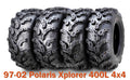 Set of 2 ATV Tires 25x8-12 & 25x11-10 for Polaris Xplorer 400L (1997–2002)