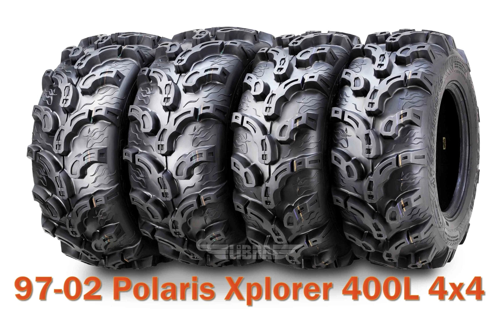 Set of 2 ATV Tires 25x8-12 & 25x11-10 for Polaris Xplorer 400L (1997–2002)