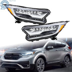 Full LED Headlight Pair for Honda CR-V Hybrid/Touring (2017–2022)