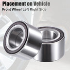 2pcs Wheel Bearing 510089 for Honda Civic (2006–2011) Silver Tone