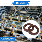 2X Oil Seal Rotary Shaft Seal FKM Rubber 42x62x10mm for Various Models