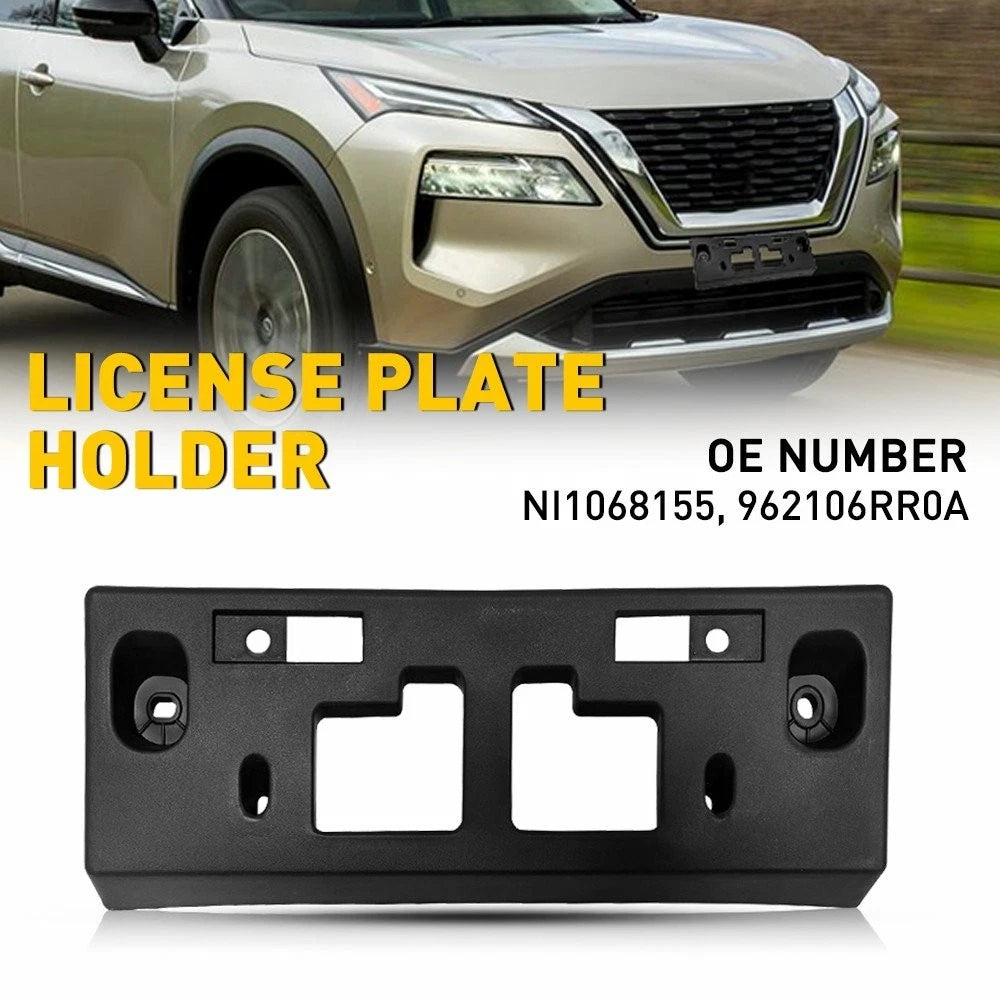 Front License Plate Frame Tag Holder Bracket for Nissan Rogue (2021–2023)