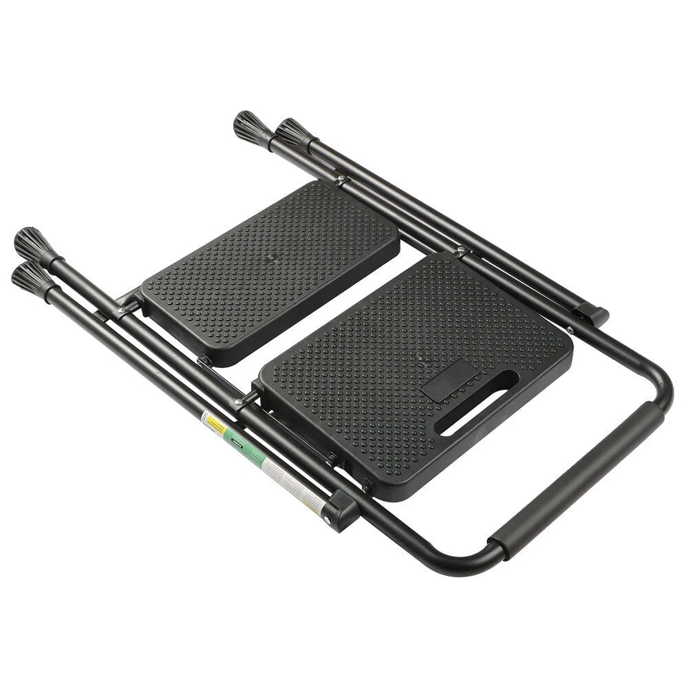 2-Step Folding Ladder Stool with Wide Anti-Slip Pedal for Home Use