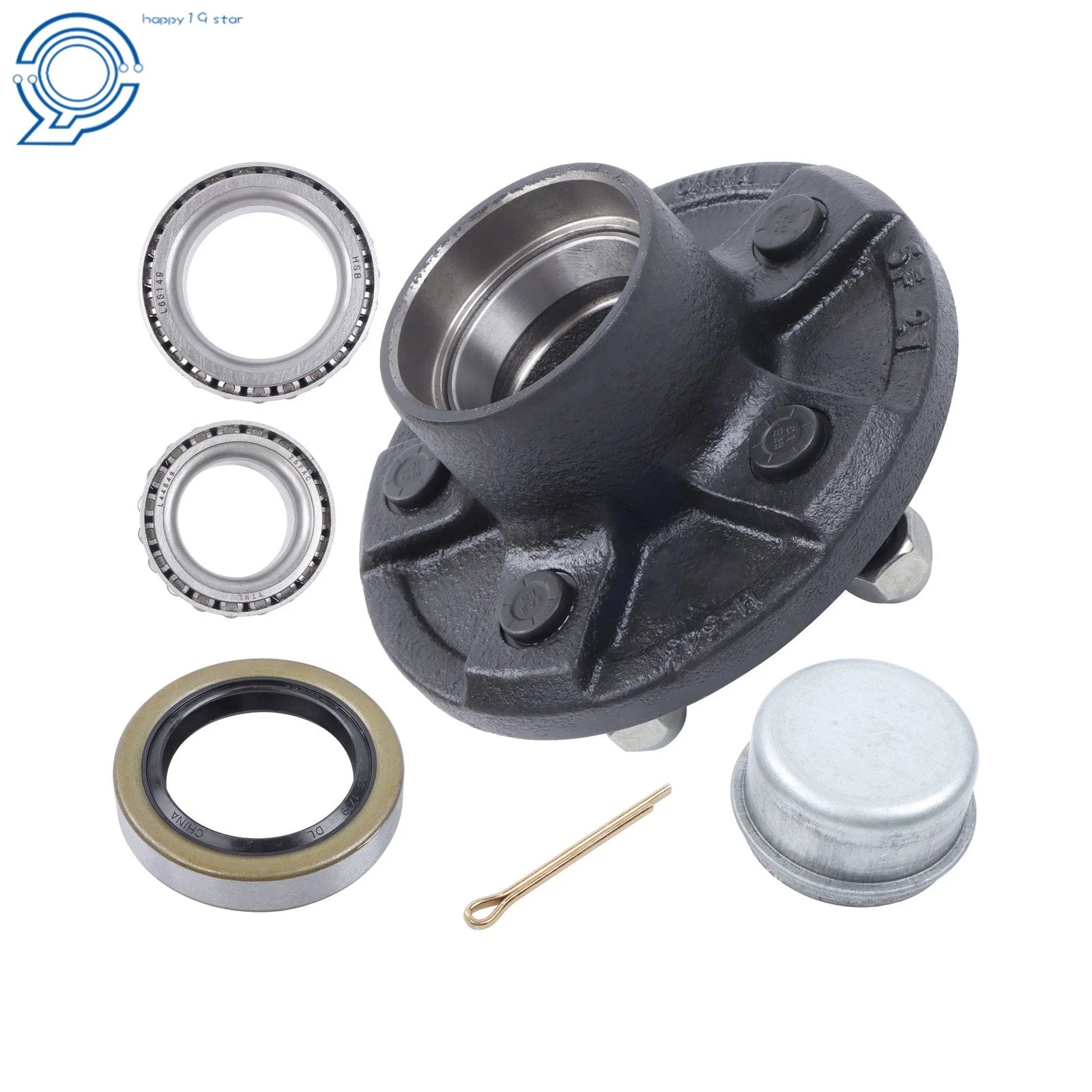 Trailer Bearing Kit for 3500 lbs. Spindle 5 on 4.5" Trailer Hub