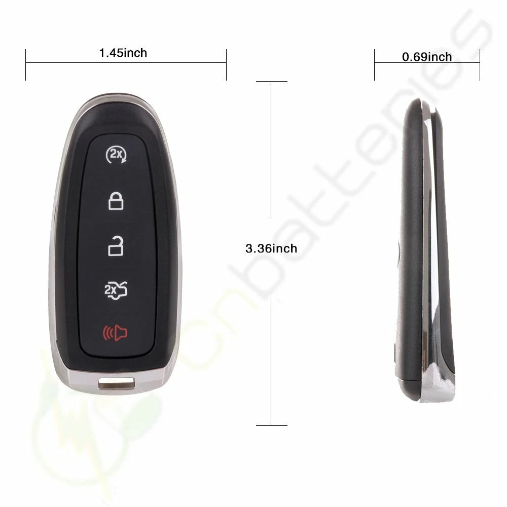 2X Remote Key Fob Uncut Shell Case for Ford Escape (2013–2016)