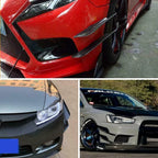 Set of 4 Carbon Fiber Bumper Canard Splitters for EV
