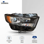 Halogen Headlight Set for Ford Edge Sport (2015–2018) Black w/Bulb