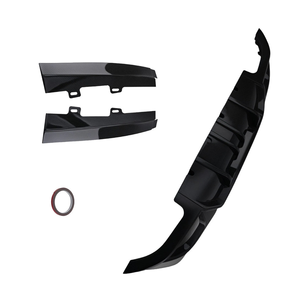 Rear Diffuser Lip For 19-22 BMW 3 Series G20 Sport 330i M340i CARBON FIBER STYLE