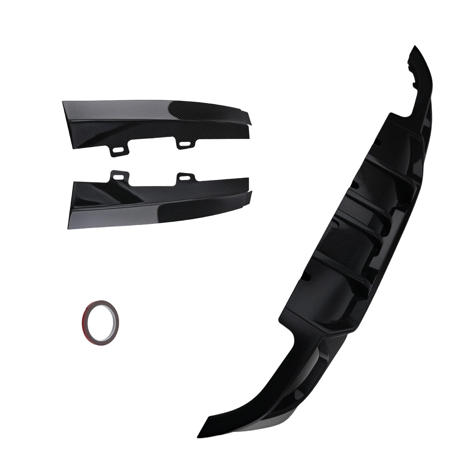Rear Diffuser Lip For 19-22 BMW 3 Series G20 Sport 330i M340i CARBON FIBER STYLE