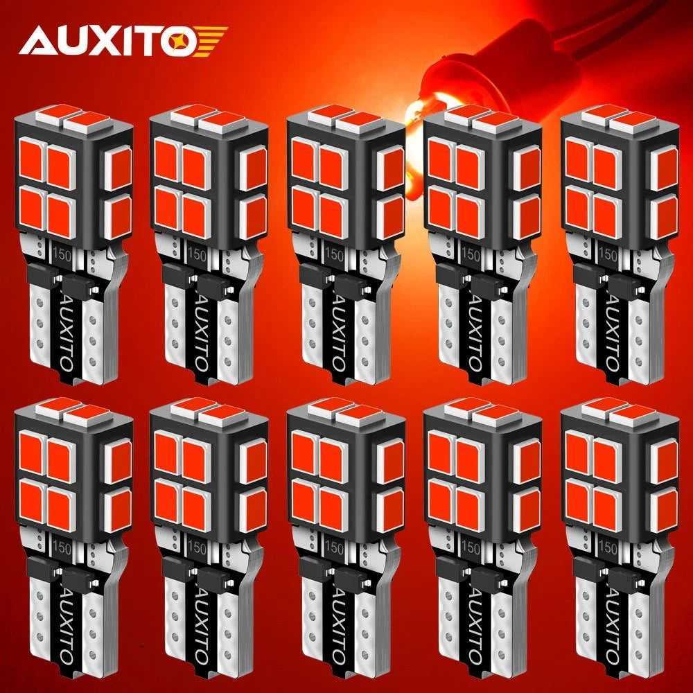 10x T10 168 194 2825 LED Third Brake Light Bulb for AUXITO (N/A)