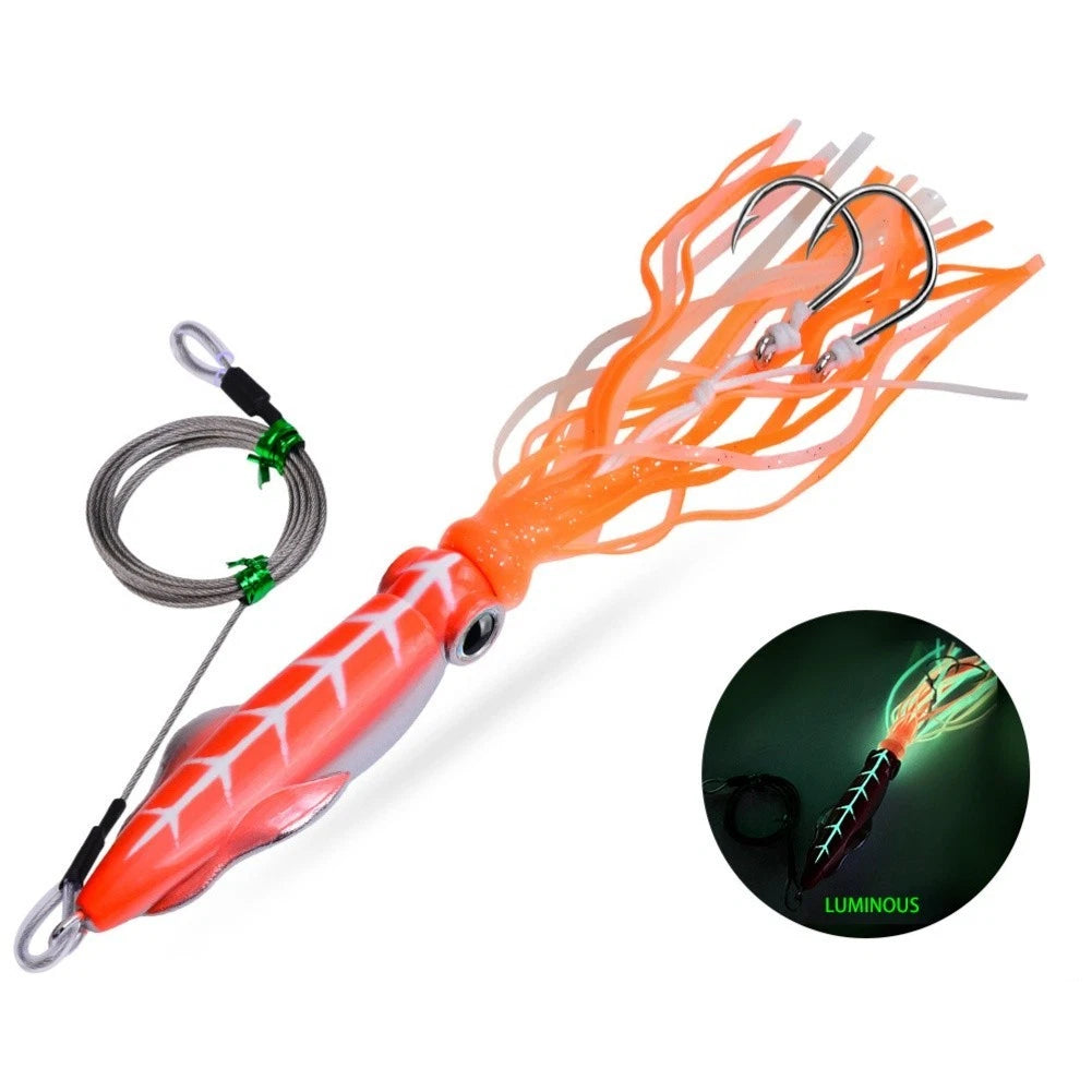 Glow in Dark Octopus Jig Lure 110g 160g 210g 260g for Saltwater