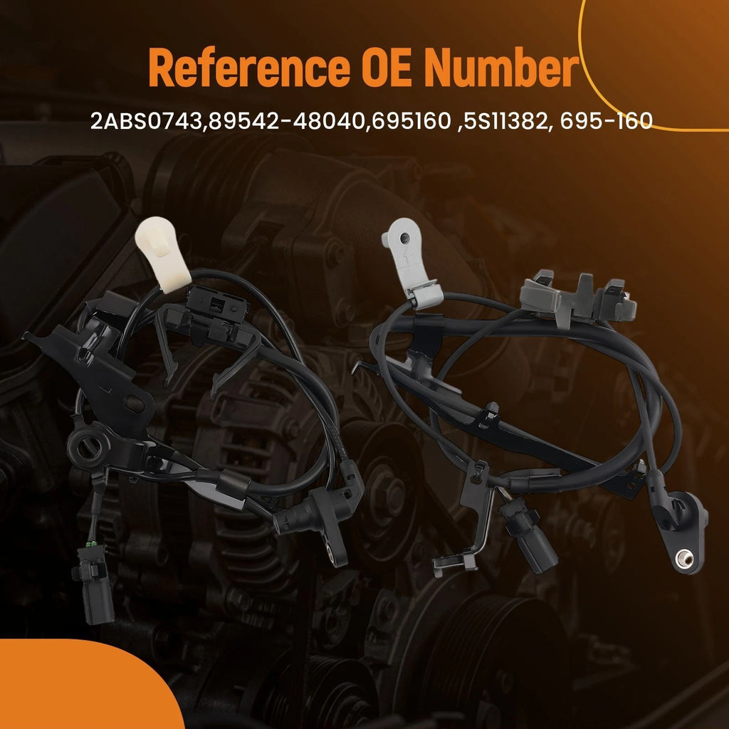 2Pcs ABS Wheel Speed Sensor for Lexus RX350 RX450H (2010–2015) 2ABS0743 695-160