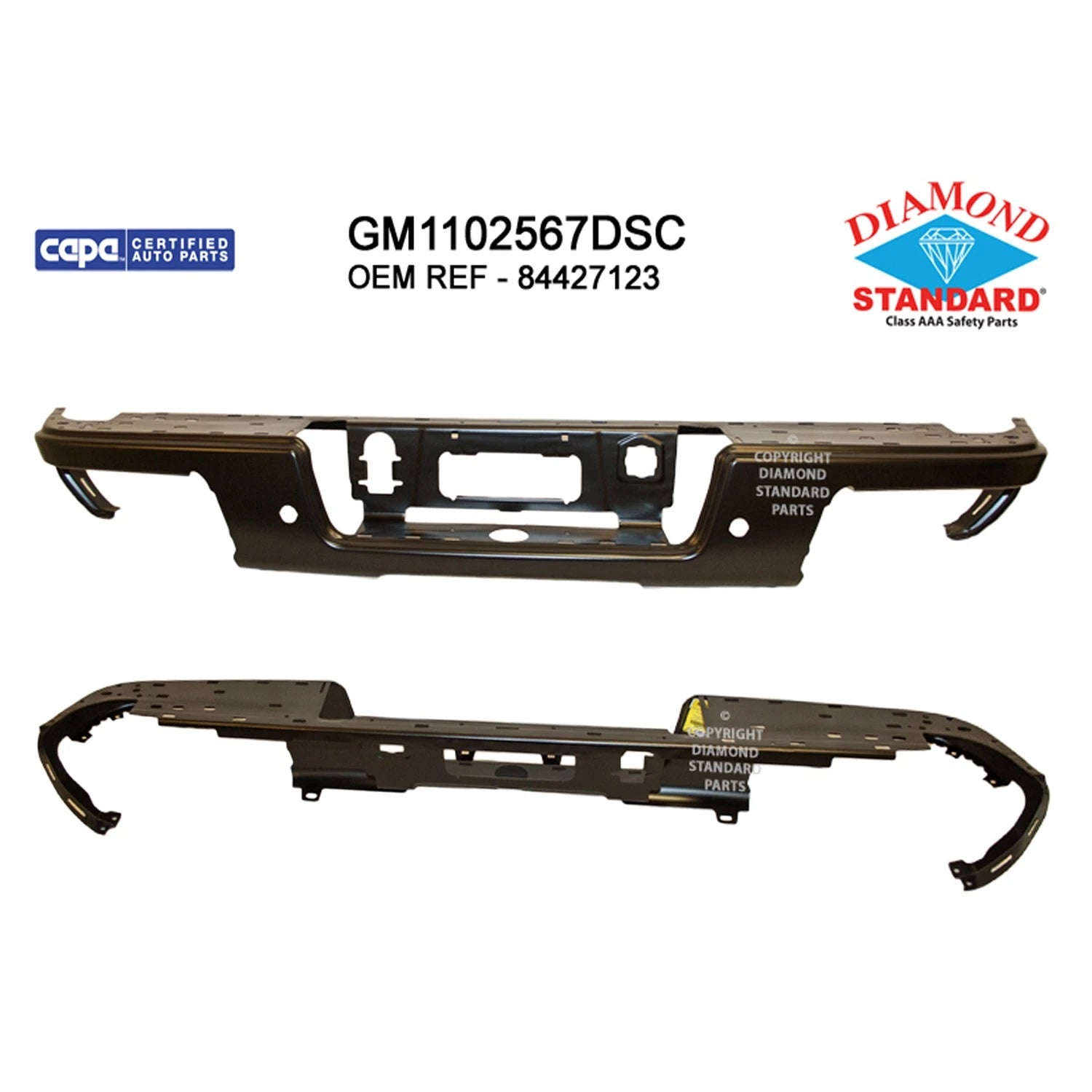 Replacement Steel Rear Step Bumper Face Bar for Toyota Hilux (2010–2015)