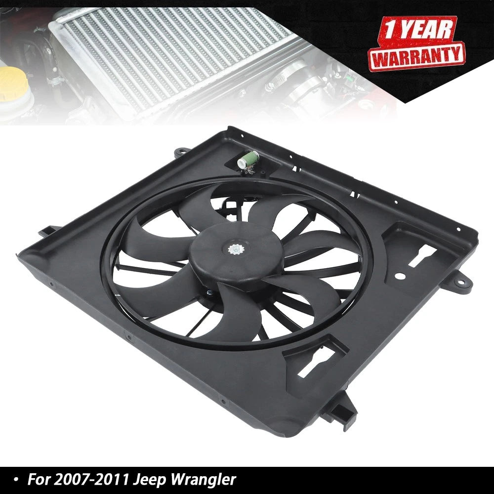 Radiator Cooling Fan Assembly for Jeep Wrangler JK (2007–2011)