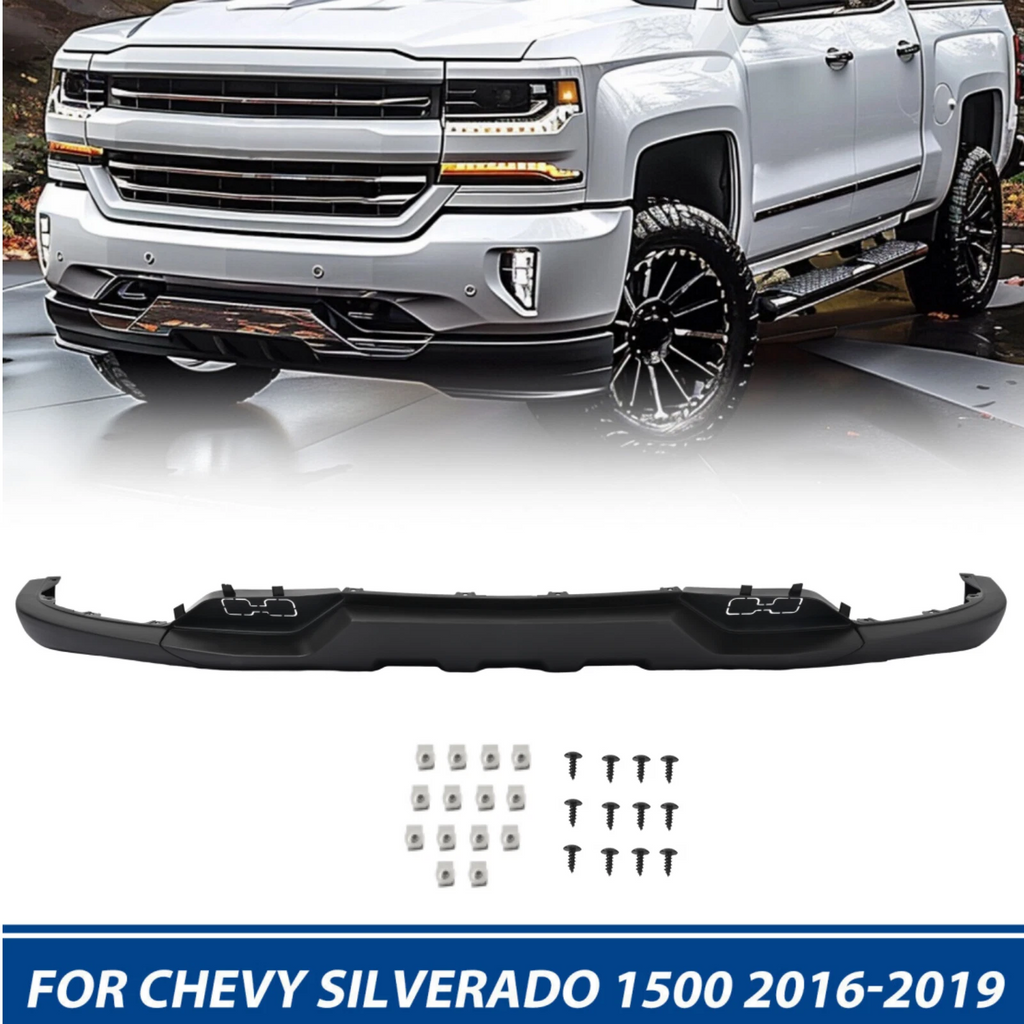 Front Bumper Valance for Chevy Silverado 1500 (2016–2019) W/Tow Hook Holes