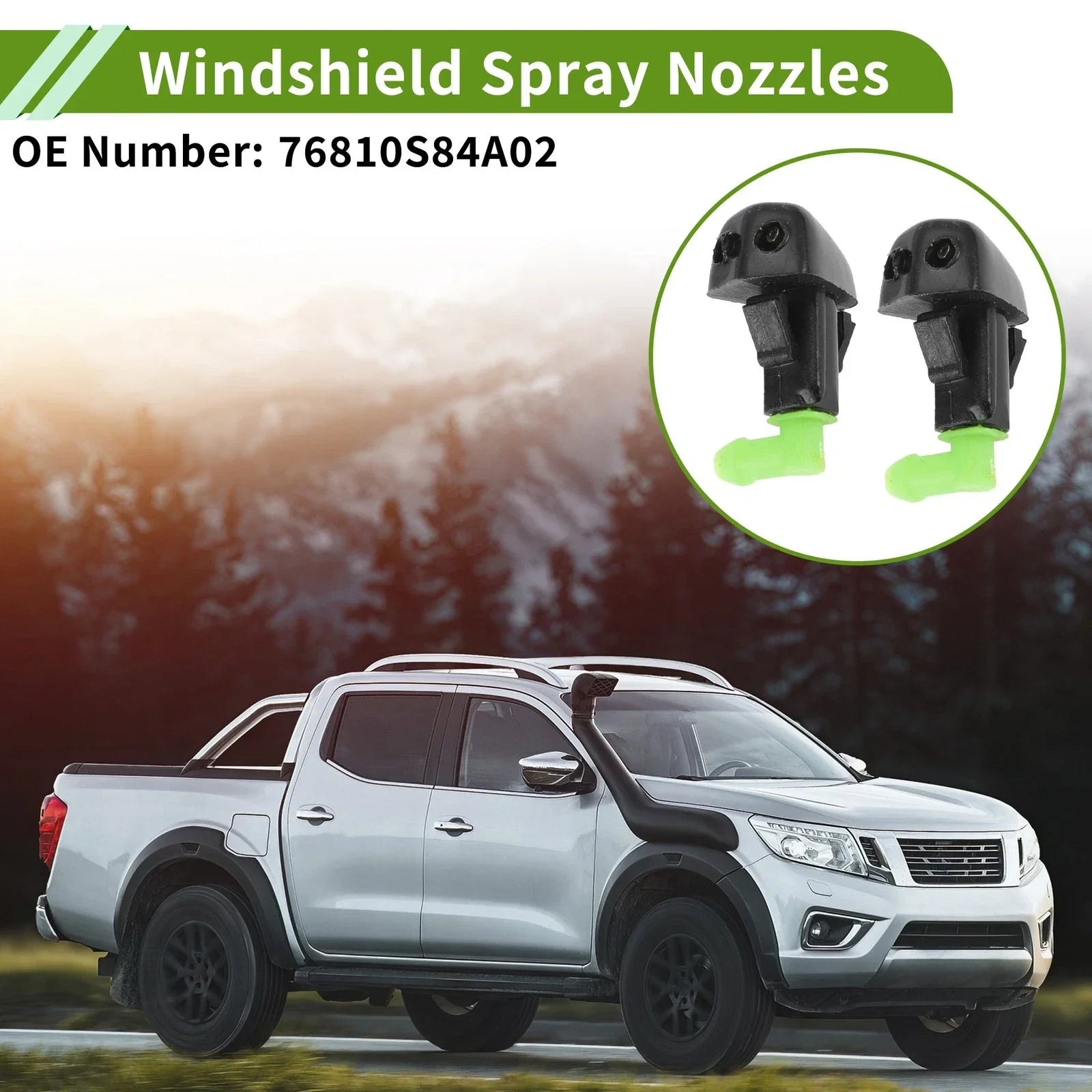 Windshield Washer Nozzle & Hose Connector for Honda (2001-2005)