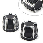Aluminum Front Cut Axle Nut Cap Covers for Harley Softail Touring Street Glide