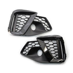 Gloss Black Front Bumper Fog Light Grille for Audi A4L (2020-2022)