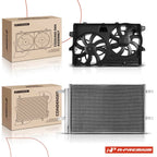 AC condenser and dual cooling fan assembly kit for Ford Edge Lincoln MKX (2007–2018)