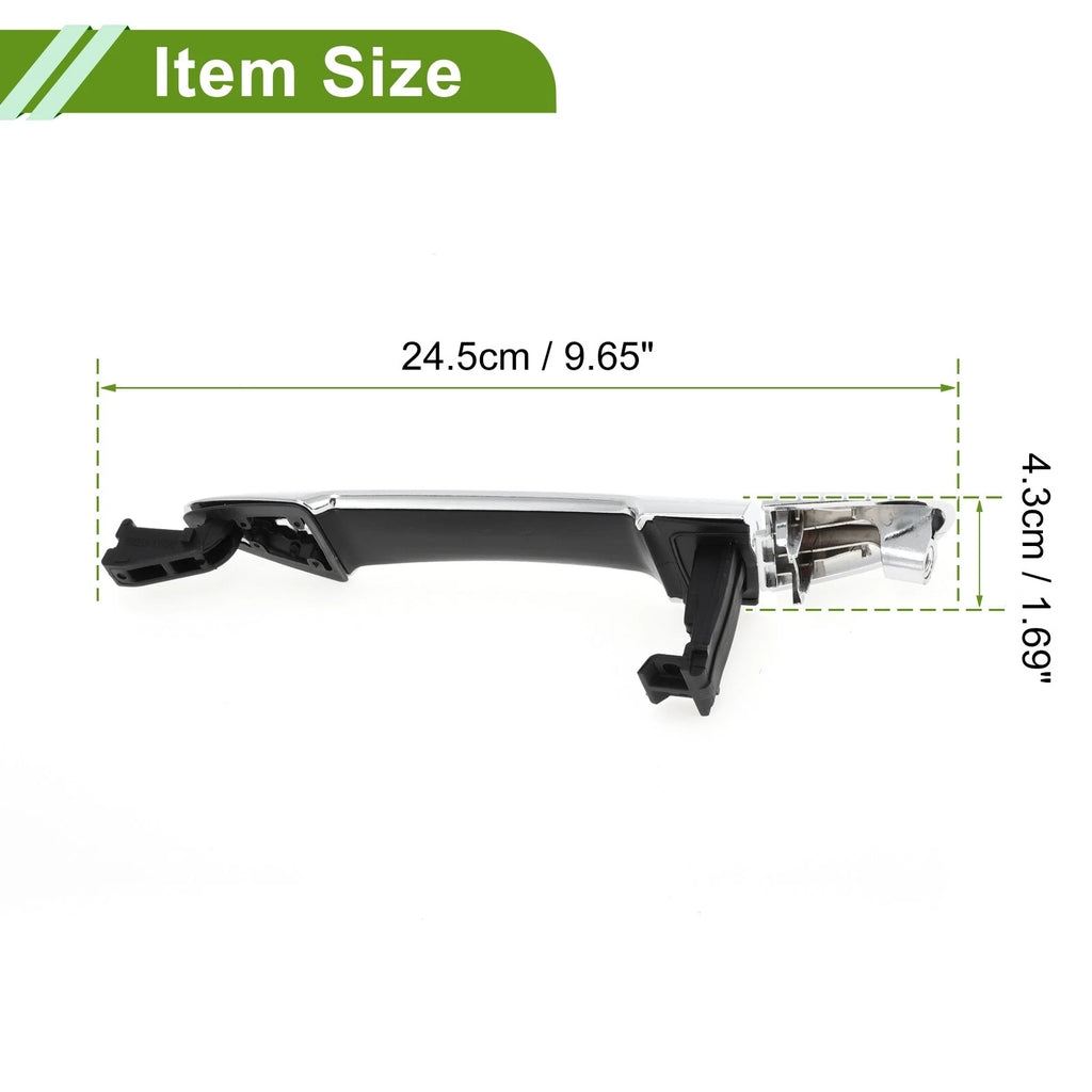 Exterior Door Handle for Kia Picanto (2011–2016) Silver Tone Rear Right