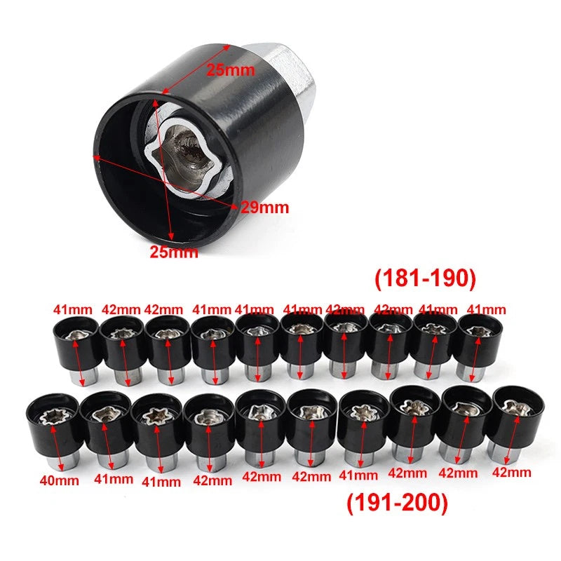 Locking Wheel Lock Nut Key for Vauxhall (Anti-theft Tool)